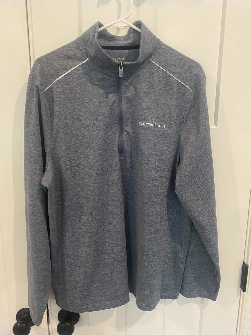 Vineyard Vines Heathered Grey Performance Quarter Zip